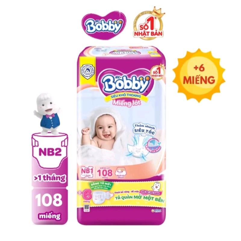 MIẾNG LÓT SƠ SINH BOBBY NEWBORN 108+6 miếng ( dùng làm BĂNG VỆ SINH --> ko phải tã dán nhé)