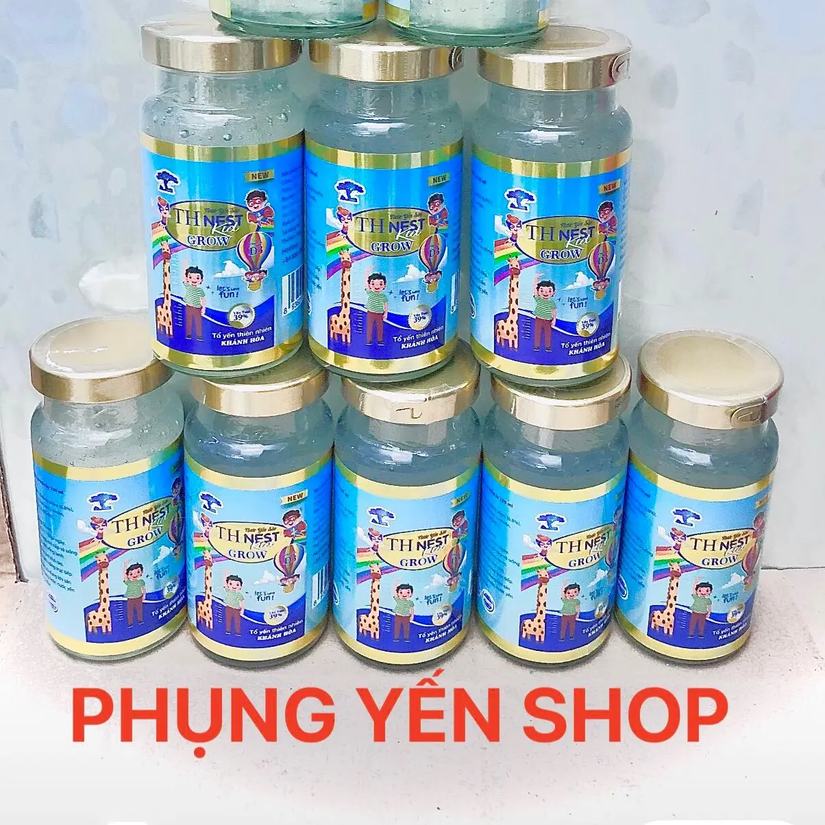 COMBO 10 LỌ YẾN SÀO CHO BÉ ,THnest Kid GROW 39% YẾN SÀO , LỌ CAO 150ml  BỔ SUNG MEN VI SINH. ( SẢN PHẨM KHÔNG CÓ VỎ HỘP)