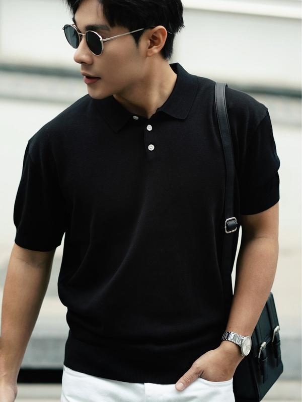 LOHNT COTTON Collar Shirts - nhiều màu, dáng polo, chất cotton cao cấp không bai xù 2