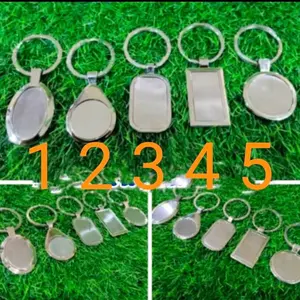 GANTUNGAN KUNCI STAINLESS POLOS STENLISS STAINLIS BANYAK VARIAN BENTUK