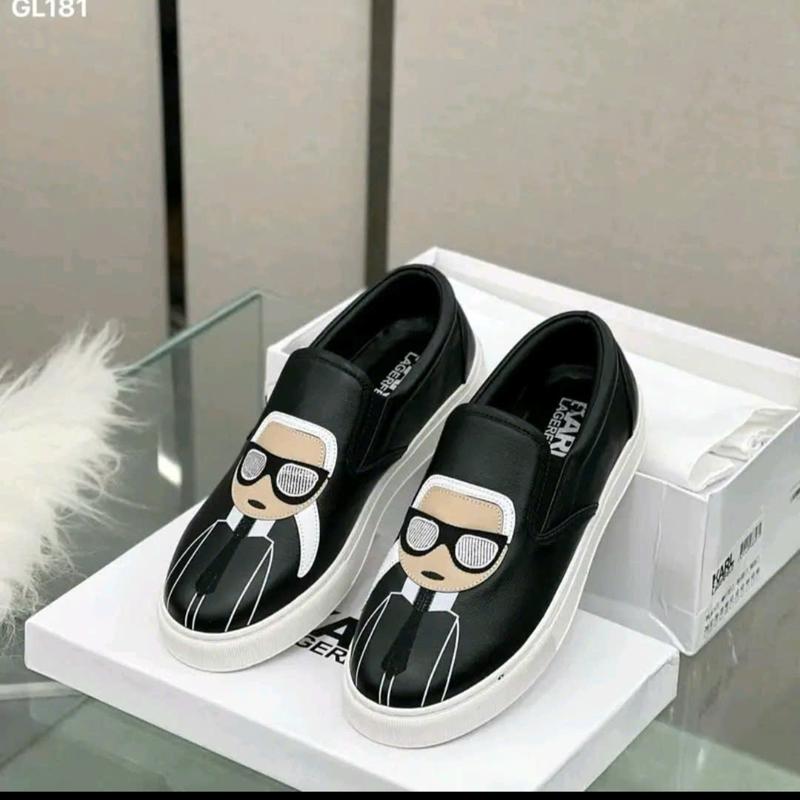 Giầy slipon  nam nữ  thêu họa tiết ông già phong cách năng Động trẻ trung,hàng sẵn Đủ size 1