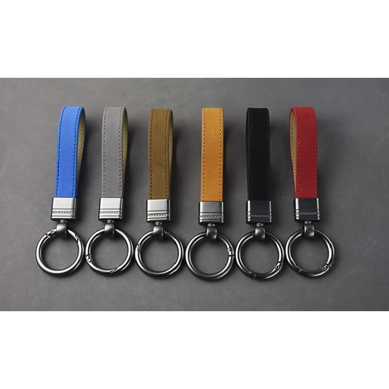 Product Introduction of Genuine Keychain Top-end Business Gift For Man Good Quality Black Brown Real Leather Car Keyholder Key Chain 19
