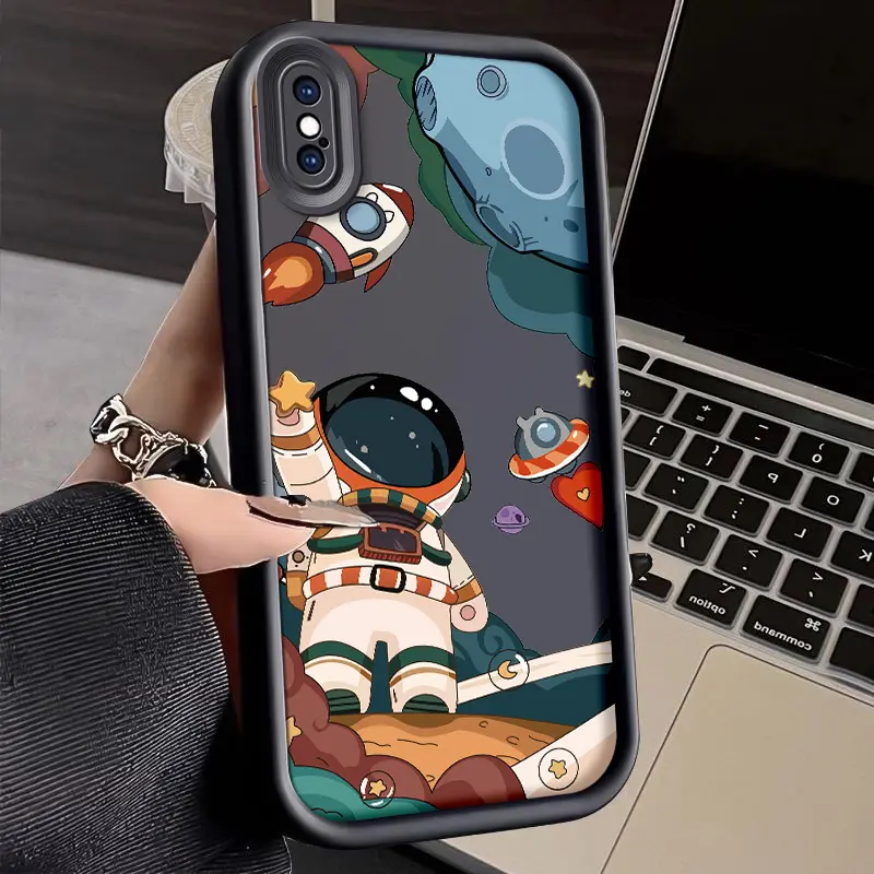 Ốp Mềm Điện Thoại Di Động Dành Cho IphoneXSMax, IphoneXS Và IphoneX, Thiết Kế Phi Hành Gia Hành Tinh Phong Cách Truyện Tranh Dễ Thương, Thời Trang, Giá Trị Cao, Cá Tính, Chống Sốc
