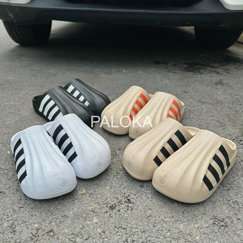 [DÉP 3 SỌC-] Dép sục Adi nâng đế bốn màu 3 sọc unisex nam nữ mẫu mới 2024 chất liệu cao su - Nam - DéP dé p GiàY Đế Bằng nữ Slipper sục  nam