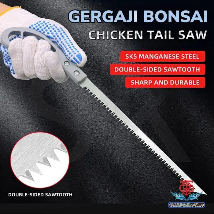 Gergaji Tangan Potong Bonsai Dahan Kayu Ranting Pipa Kecil Ekor Ayam SK5 Mini Garden Pruning Hand Saw