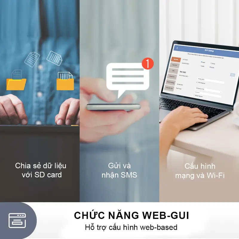 Bộ phát Wifi di động PROLiNK DL7202 4G LTE 150Mbps, pin 3100mAH, TFT 1.44", hỗ trợ 185 quốc gia - Mobile 7