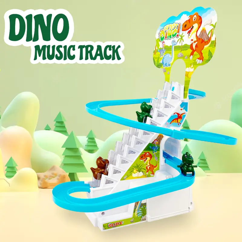 Mainan Penguin Music Track Naik Tangga/ Mainan Seluncuran Tangga Berjalan Musik  668-1 0