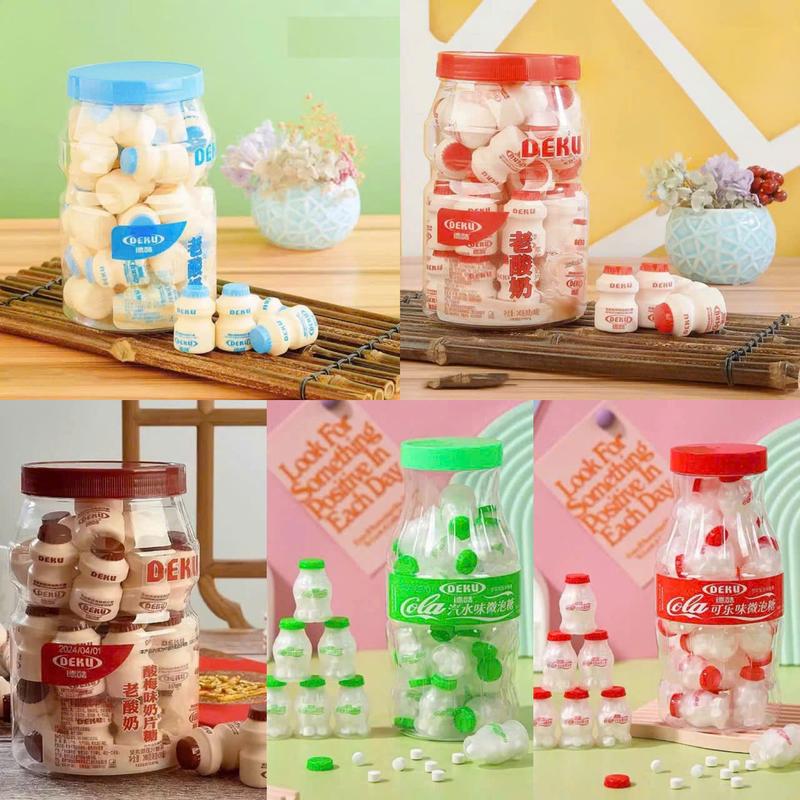 Kẹo Sữa Chua Khô Viên Nén Deku HongKong Hộp 30 Hũ Nhỏ keosuachua deku Candy Ăn Vặt