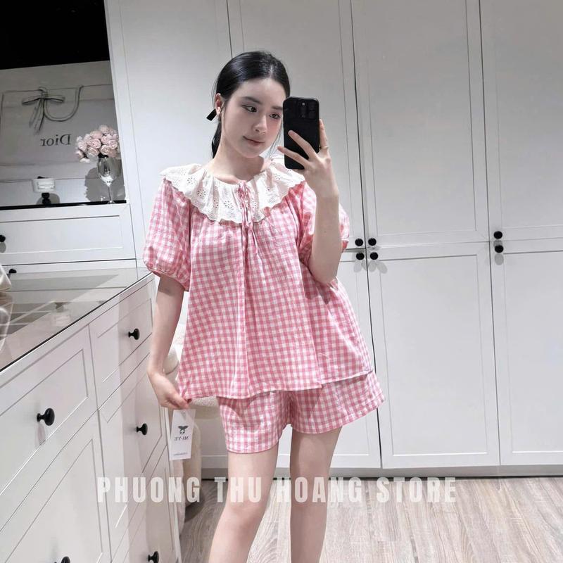 Bộ Ngủ Kẻ Caro  Tiểu Thư Bigsize