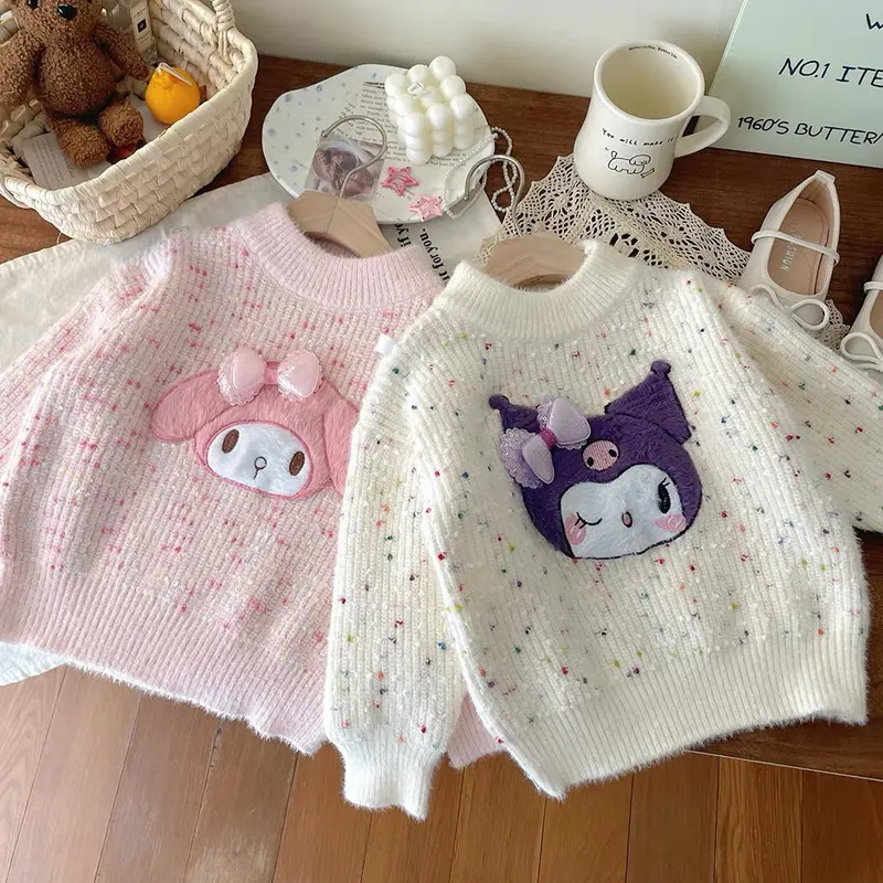 Áo Len Clow M, Cho Bé Gái, Mùa Thu Và Mùa Đông, Phong Cách Phương Tây, Lót Lông Cừu, Dày Dặn, Không Vón Cục, Đế Dệt Kim, Hàng Mới Về Năm 2024 1