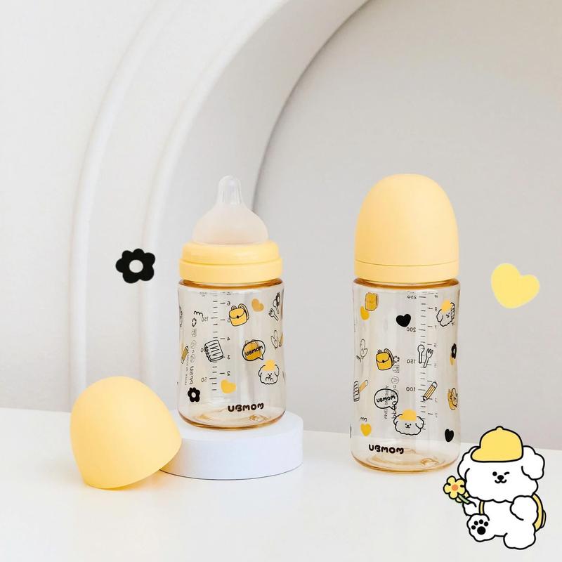 Bình sữa UBmom cổ rộng ppsu các phiên bản hoạ tiết 200ml/280ml