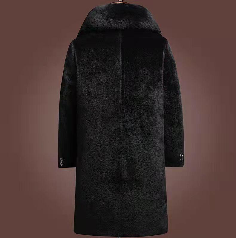 Product Introduction of Áo Khoác Lông Chồn, Dành Cho Nam Trung Người Già Và Cao Tuổi, Áo Khoác Len Dài, Thích Hợp Cho Ông Nội, Quần Áo Mùa Đông, Ấm Áp, Áo khoác ngoài Lông Giả Chất Lượng Cao, 2024 13