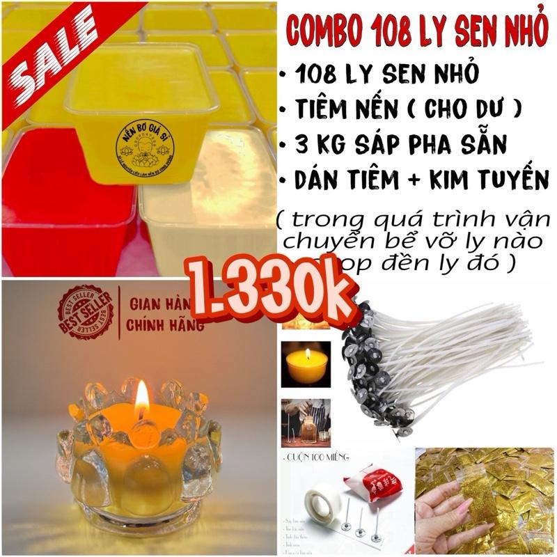 ( Siêu Rẻ ) Combo Làm 108 Ly Nến Bơ Sen Nhỏ ( Kèm văn khấn cúng dường ) - Nến Bơ Giá Sỉ , Nến Bơ Cúng Dường
