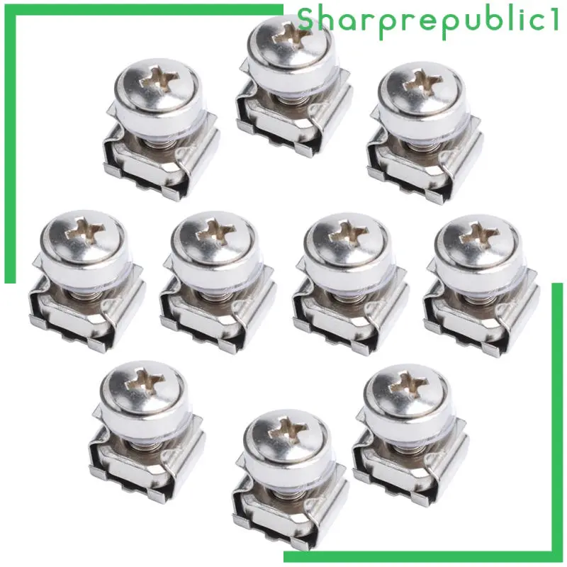 [shpre1] Pack 10 M5 Cage Nuts and Bolts Screws Washer Data Cabinet Rack Mount Server