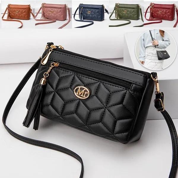 Túi Đeo Vai Nữ, Sức Chứa Lớn, Thời Trang, Phong Cách Thường Ngày Và Kẻ Sọc, Túi Đeo Chéo Viền Có Thể Điều Chỉnh Hàng Mới Về Năm 2024