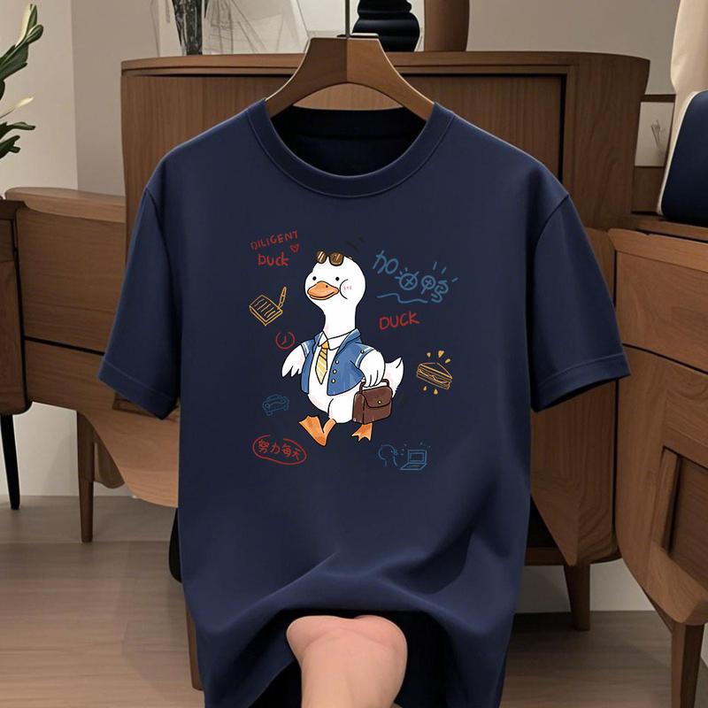 Product Introduction of Áo Thun Ngắn Tay, Dành Cho Nam Và Nữ, Cotton Nguyên Chất 100%, Hàng Mới Về 2025, Phong Cách Nước Ngoài, Dễ Thương Và Dễ Phối Đồ Dáng Rộng Vừa Vặn, Thời Trang, Áo 4