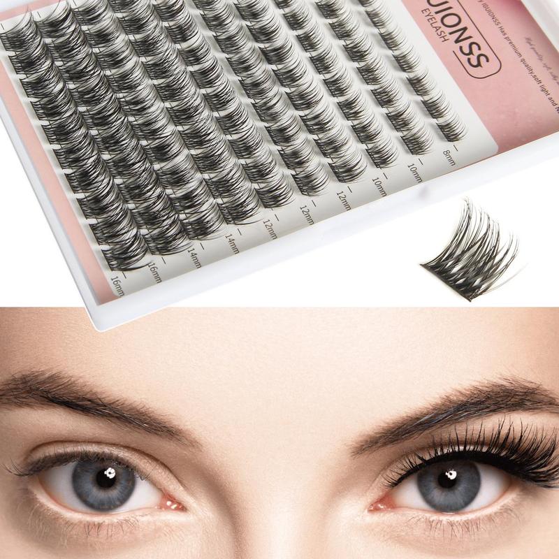 Mixed Length Individual False Eyelashes, 2 Boxes Natural Look Eyelash Extensions, Self Grafting Curl Eyelash Clusters, Eye Makeup Tools For Women 7