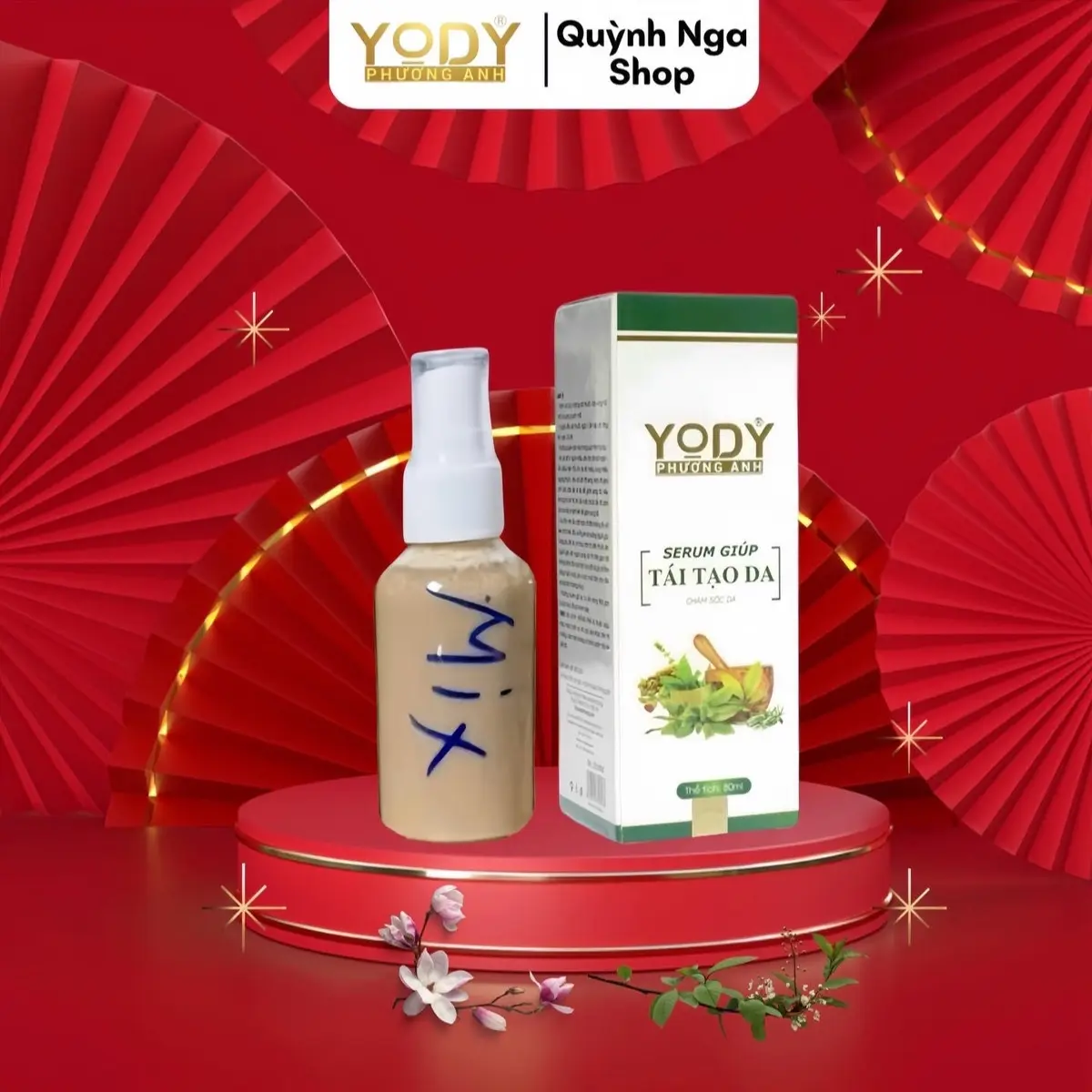 Một chai mix tái tạo Yodyphuonganhtaitaophuonganh nuôi  da  Hỗ trợ làm  đẹp da nám thâm  ( mã lẻ)   Chai 50ml