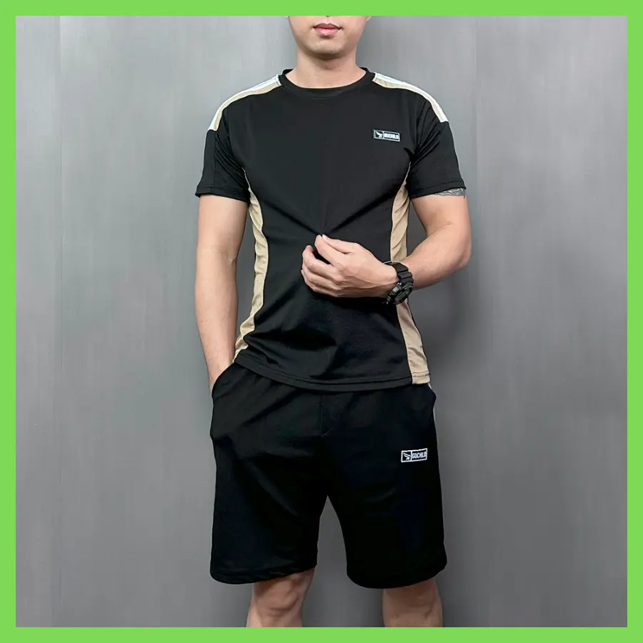 Bộ quần thể thao thun hè SIZE 45 -> 120kg mẫu GUCHILO Đen chất liệu Cotton co dãn 4 chiều thoáng mát bền đẹp phong cách Basic - A'ka Fashion 365