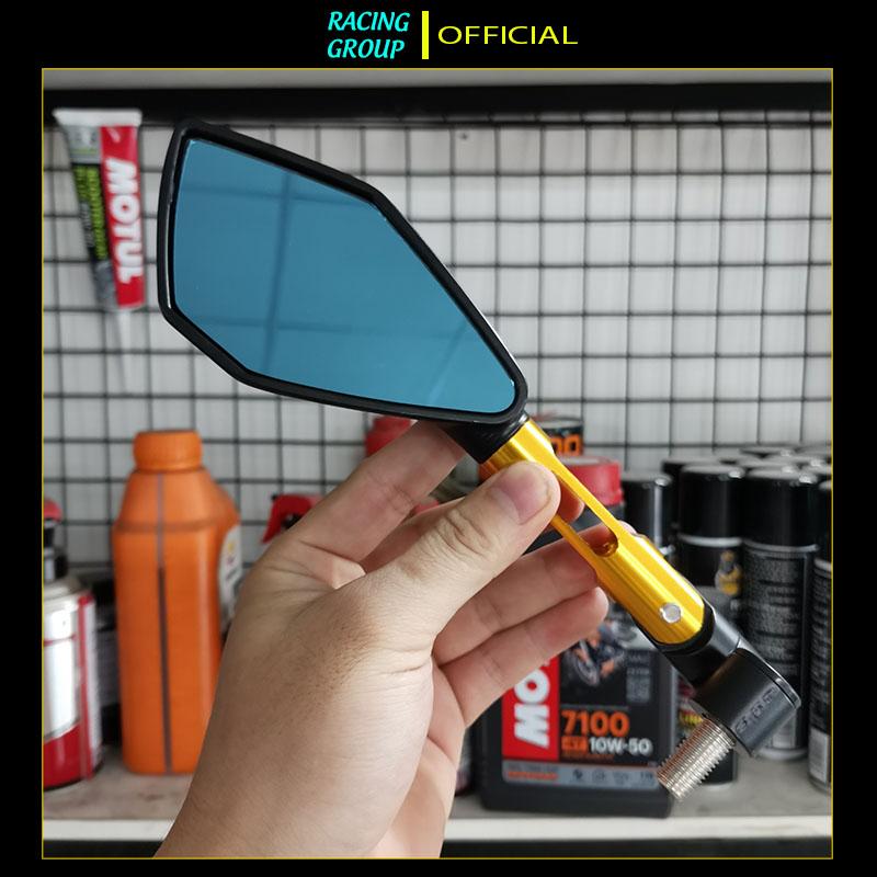 Kính chiếu hậu thời trang xe máy Rizoma Kiểu 5 Cạnh Loại 2, gương chiếu hậu gắn chân kính cho AB, SH, SH Mode, Wave,... Phụ Kiện Phụ Tùng