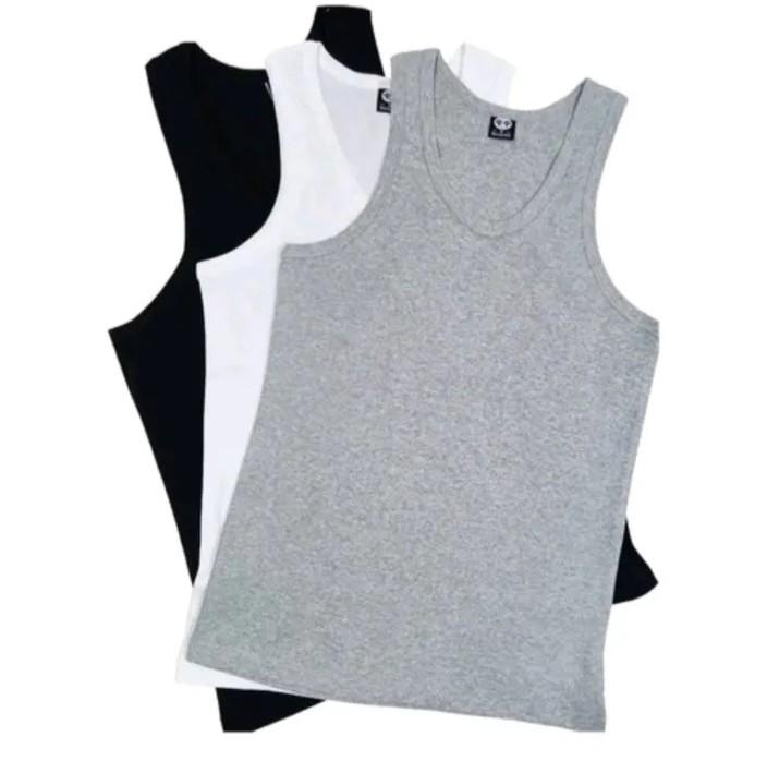Product Introduction of PAKET HEMAT 3 PCS Kaos singlet dalaman pria polos Slim-fitting Katun Santai Oblong Hitam Dewasa Cowok Distro Atasan Keren 4