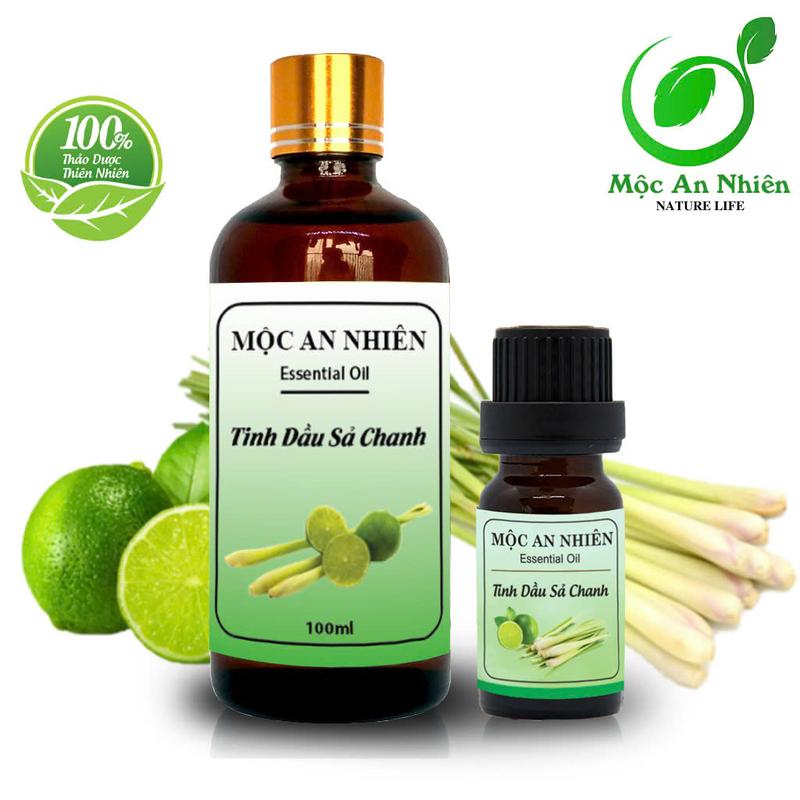 Tặng vỏ treo Tinh dầu Sả Chanh Mộc An Nhiên 100ml đuổi muỗi,diệt côn trùng,thơm phòng