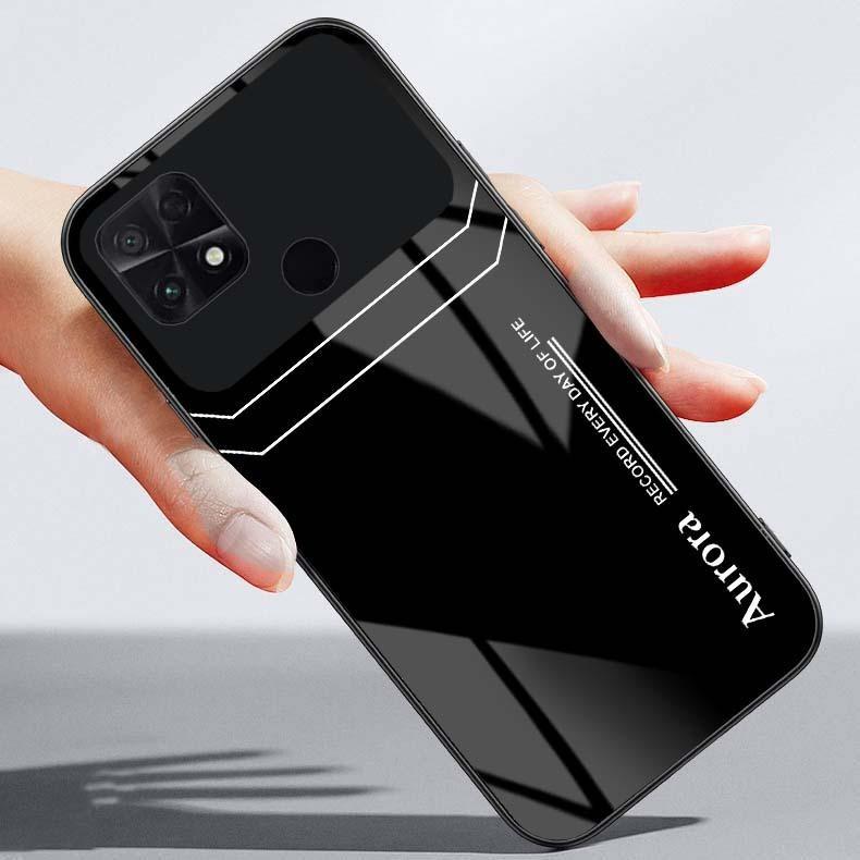 Ốp Lưng cho XIAOMI POCO C40 Mặt Lưng Kính Cường Lực 3D Sáng Bóng