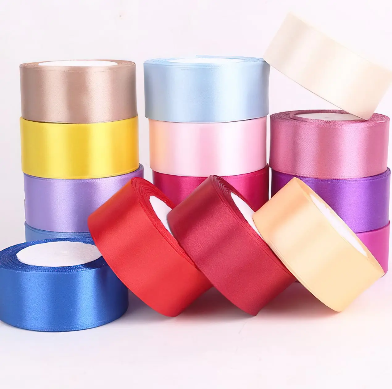 (22M) 4cm Satin Ribbon Reben Riben Flower Ribbon Decoration Office Stationery
