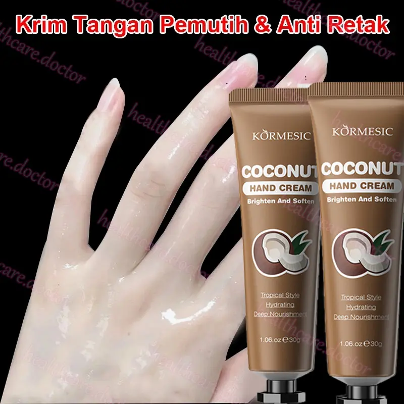 KORMESIC Coconut Hand Cream — Pelembap Tangan Cepat Meresap, Wangi Tahan Lama, Bahan Alami