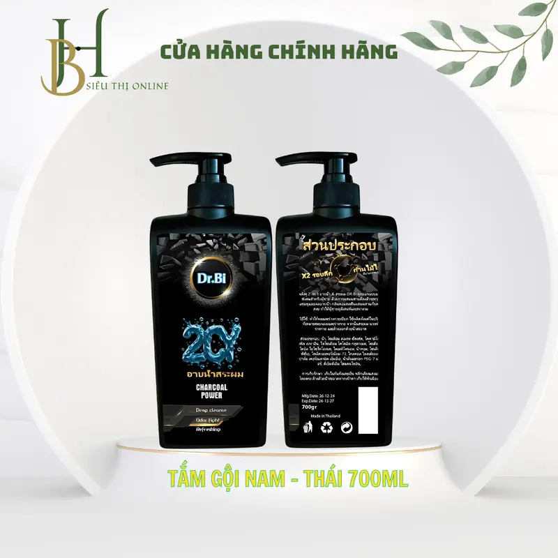 (COMBO 3) tắm gội nam 2IN 1 Dr.Bi 2CY THÁI LAN 700ML hương thơm nam tính, mát lạnh sảng khoái 5