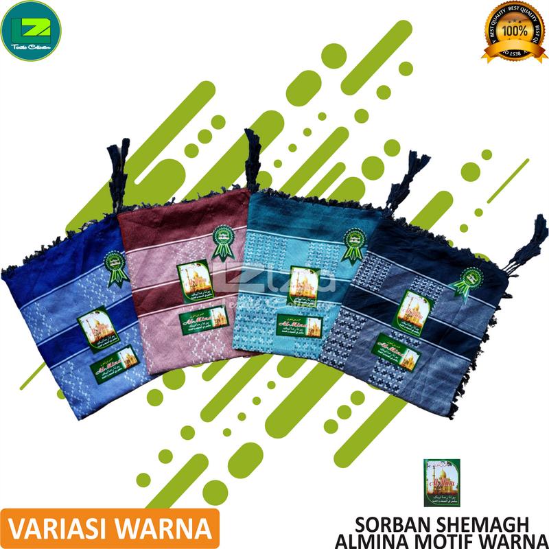 SORBAN ANAK & DEWASA ALMINA PUTIH MOTIF WARNA Fashion 2
