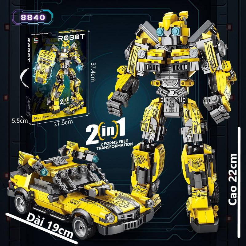 617 CHI TIẾT - HÀNG CHUẨN - BỘ ĐỒ CHƠI XẾP HÌNH Mô Hình ROBOT Transformer OPTIMUS - Bumblebee Robot Người Máy Biến Hình