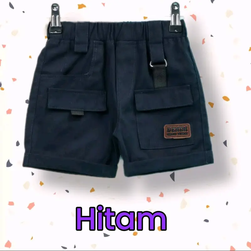 100 rb 3 pcs Celana Pendek Cargo Anak / Celana Cargo Short Pants usia 1 - 10 1