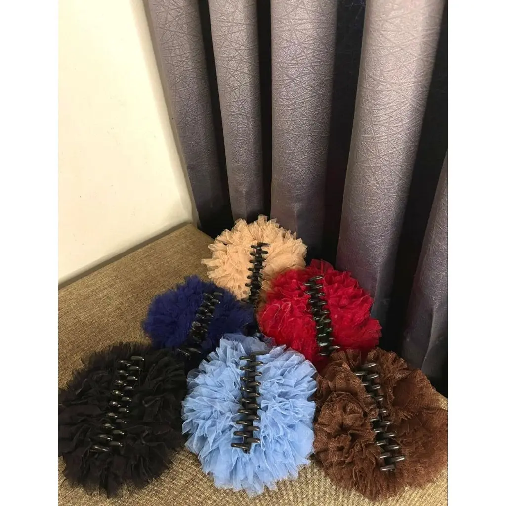 Jepitan Cepol Hijab Anti Pusing | Scrunchie Tile Bervolume | Jepit ...