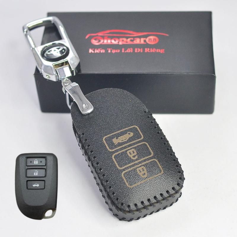 Bao da chìa khoá thông minh bản đủ xe Toyota Vios Yaris 2019-2025. Mẫu chuẩn như hình. nhiều màu sắc.