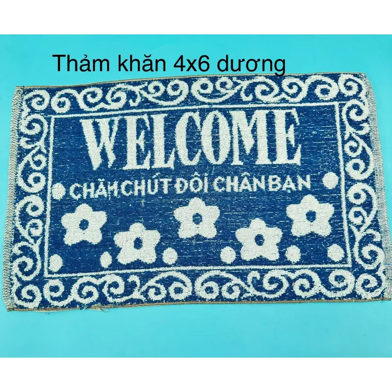 Thảm khăn chùi chân bình dân - Gia Dụng Phúc Hưng Phát size 40x60,50x70 giao màu ngẫu nhiên cho khách, lựa nhắn tin. 3