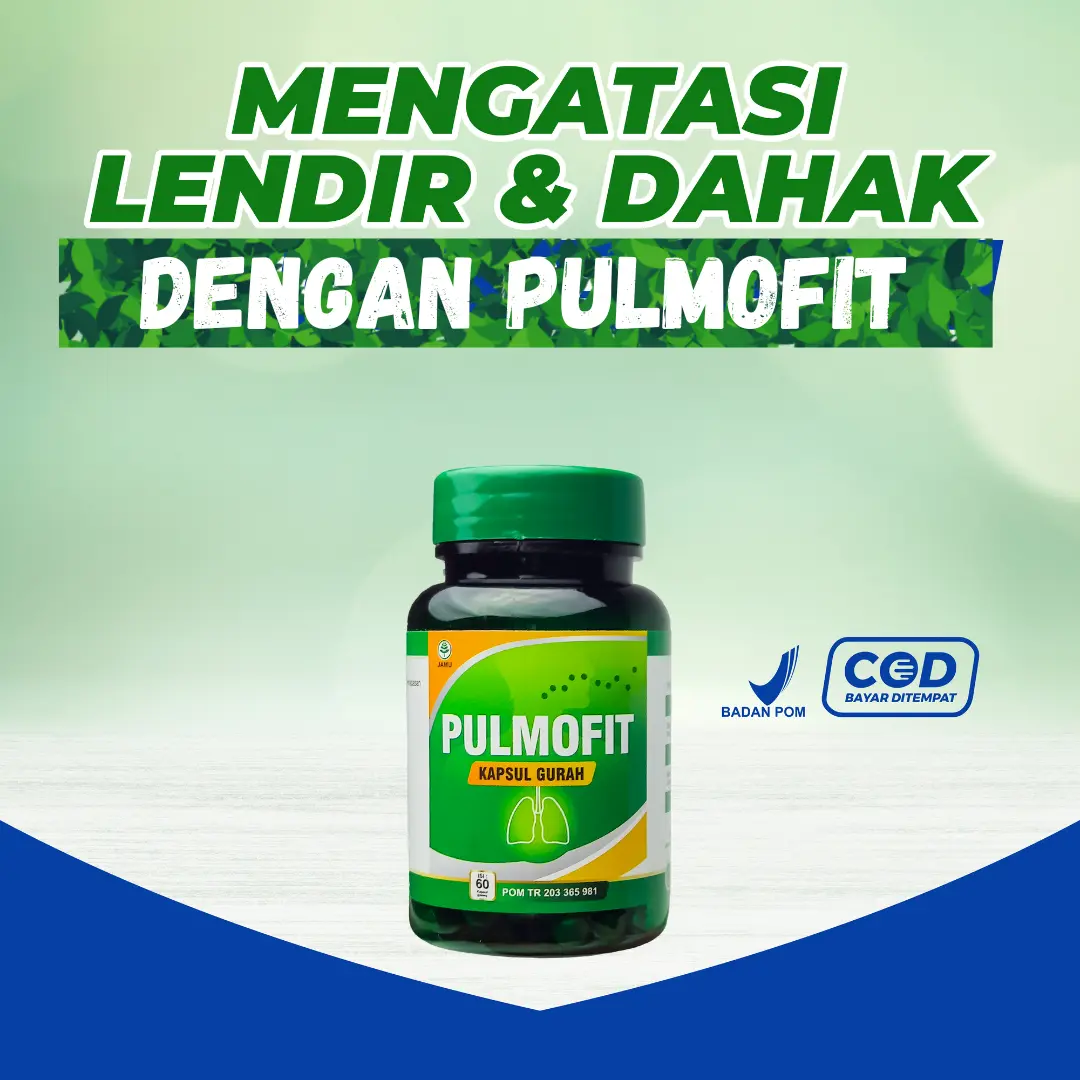 PULMOFIT Kapsul Gurah 60 Kapsul Herbal BPOM Untuk Asma Sinusitis Batuk, Sesak Nafas
