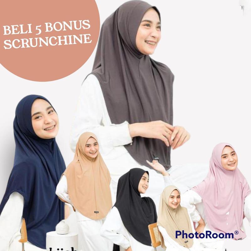 Product Introduction of Hijab Instan size S M L XL  Bergo Non Tali Jersey Premium Grade A Jilbab Instant Khimar Quality Non Pad Original Lestary Hijab yeppushop jilbab  bergo non pet 1