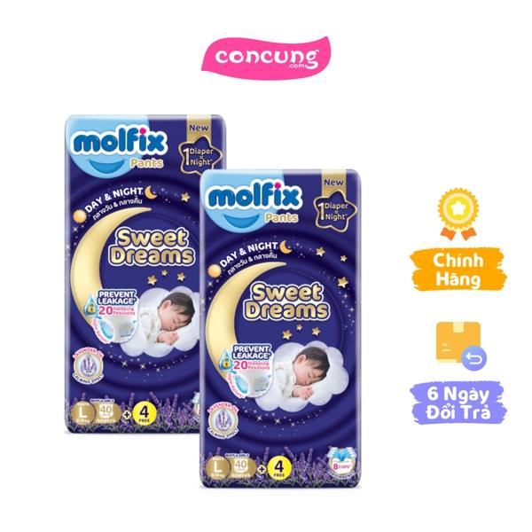 Combo 2 Molfix tã quần Sweet Dreams size XL Jumbo