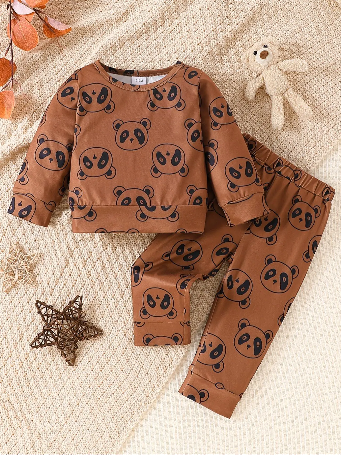 Two-piece Set Toddler Boy's Top & Elastic Waist Pants Set, Casual Cozy Round Neck Long Sleeve Top & Trousers for Daily Wear, Kids Clothing for All Seasons