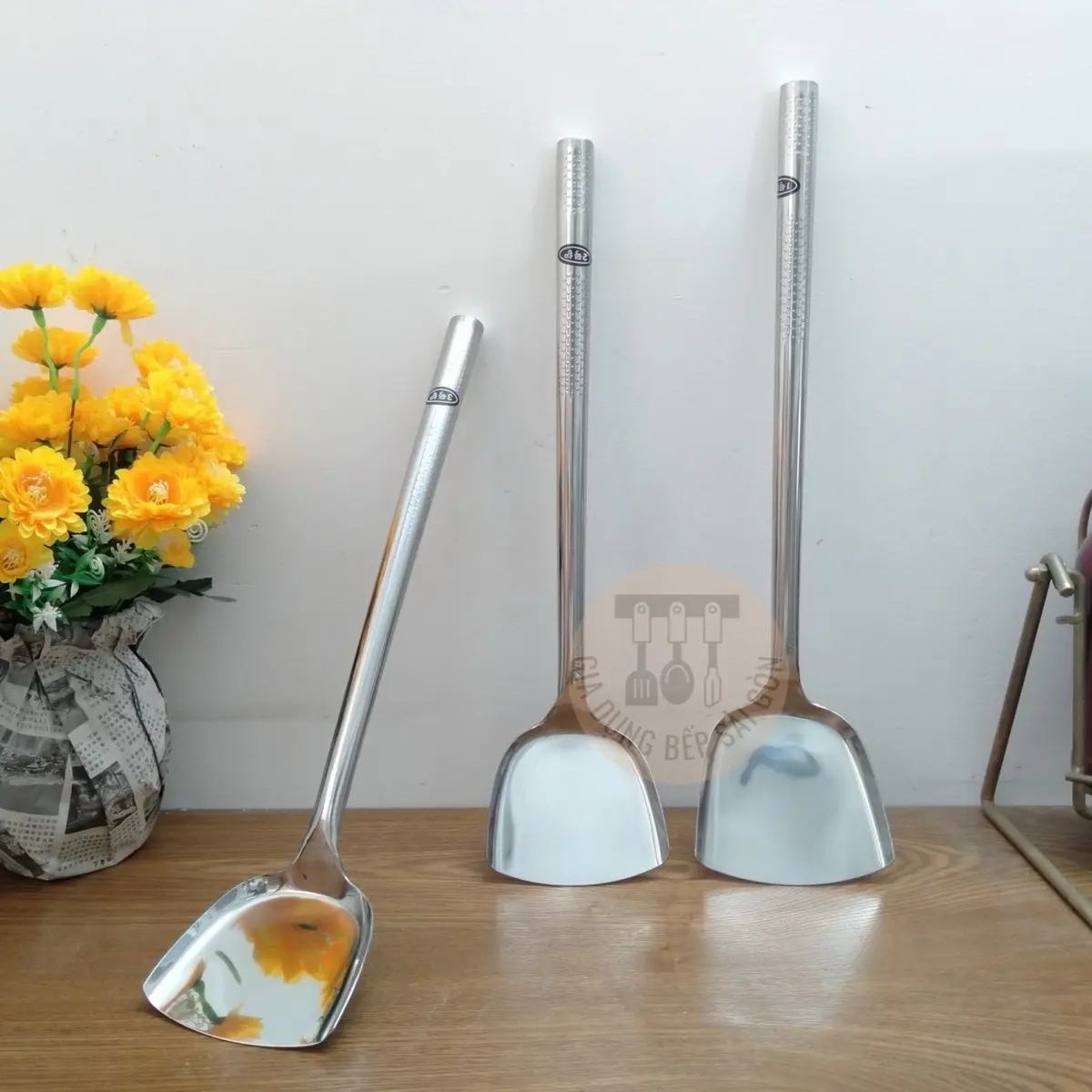 Sạn thợ inox , xẻng xào inox cho nhà hàng , khách sạn , bếp công nghiệp , loại dày