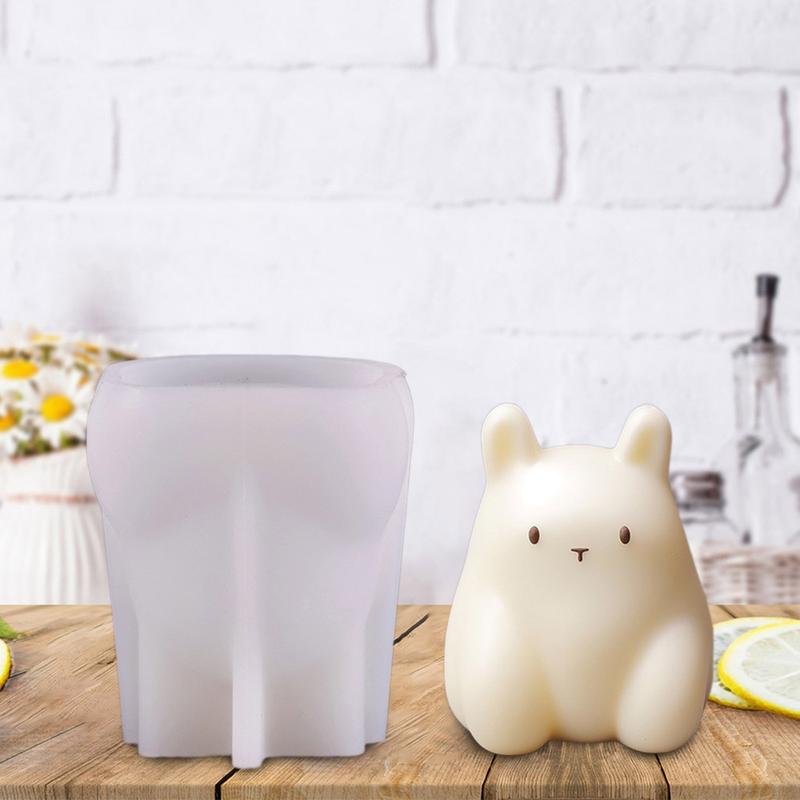 Product Introduction of Milk Pudding Silicone Mold Cartoon Rabbit Chocolate Moulds Practical Ice Powder Making Mold Convenient Kitchen Tool 41