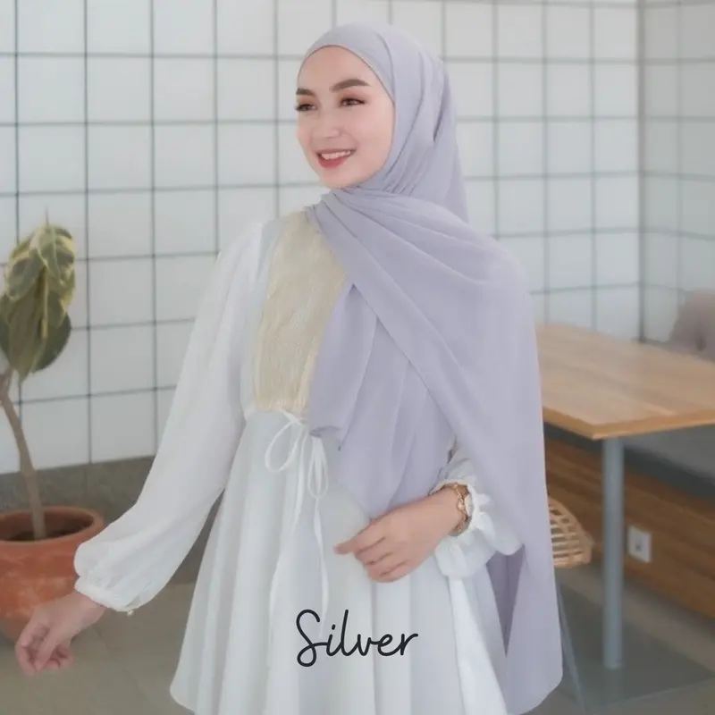 [COD] Pashmina Ceruty Babydoll 40 Warna | Hijab Jilbab Pasmina Muslim Wanita Kerudung 5