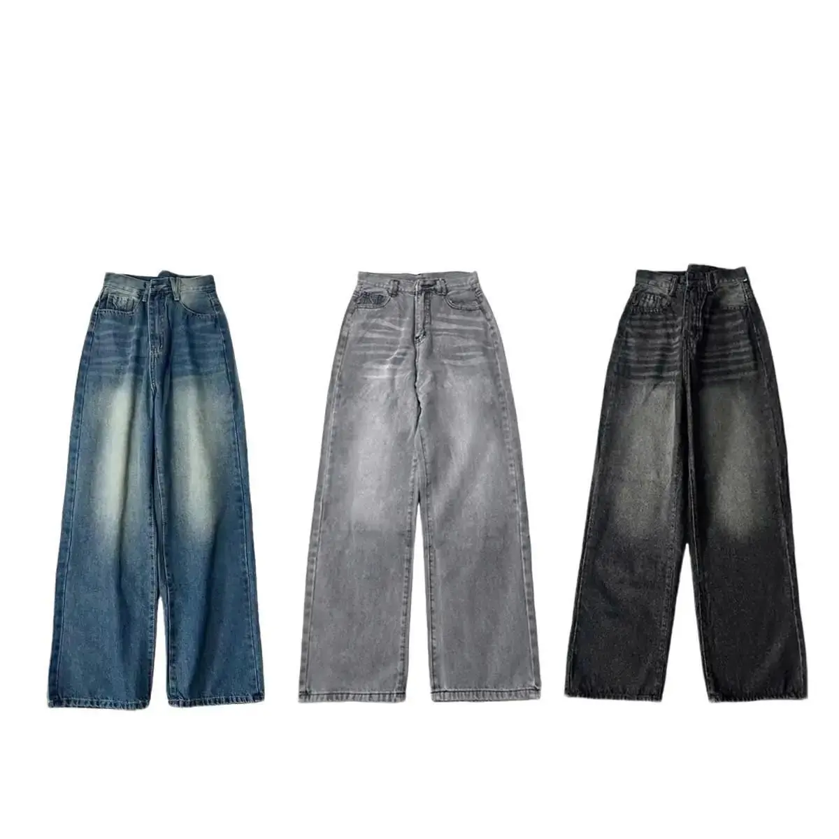 QUẦN ỐNG SUÔNG cơ bản, có 5 mầu ,Basic dễ mặc Nữ Ong Women Pants quầnốngrộng Jeans Denim Có Túi