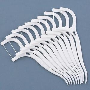 100pcs Hilo dental desechable, Palillos de hilo dental de alta resistencia para el hogar y viajes, Hilo dental delgado para limpieza de dientes, Productos de cuidado dental para la salud bucal, Productos de higiene bucal