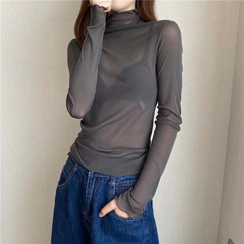 Product Introduction of Áo Thun Nữ, Áo Dài Tay, Xuyên Thấu Đối, 1 Chiếc Top Women 4