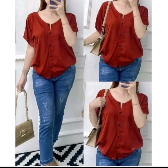 atasan krinkel simpel lengen pendek termurah s m l XL xxl jumbo Polos Polos Polos Polos Polos Polos 4