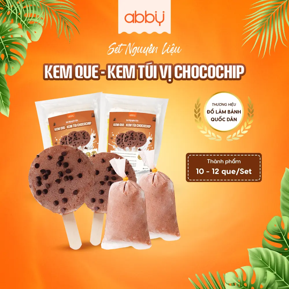 [ABBY] Set Nguyên Liệu Làm Kem Que/Kem Túi giải nhiệt các vị - thành phẩm 12 que kem mát lạnh thơm ngon