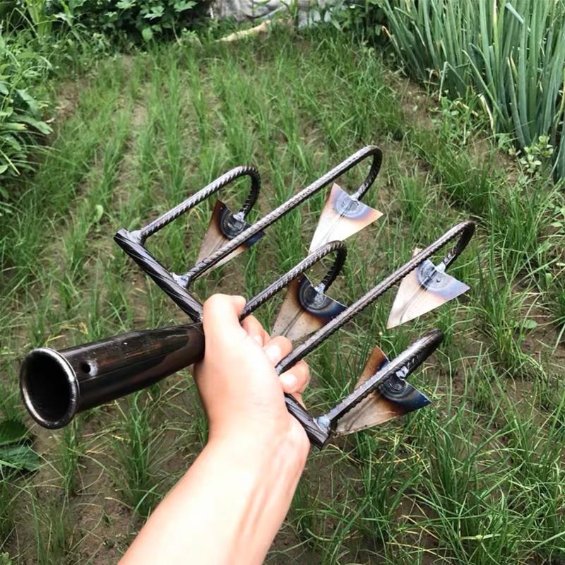 Cào Làm Cỏ và Làm Đất, thép mangan 5 răng, xới cỏ vun cây trồng cuốc