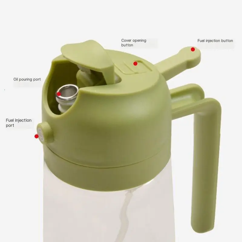 Bình Đựng Dầu Ăn Nấu Ăn Nhà Bếp, Dung Tích 500mL, Dùng Trong Gia Đình, Thích Hợp Cho Gia Vị BBQ Và Nước Sốt, Bình Xịt Dầu, Làm Bằng Chai Thủy Tinh 5